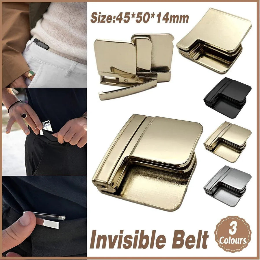 Folding Multipurpose Belt Clip Adjustable Buckle for Pants Belts and Accessories - Black