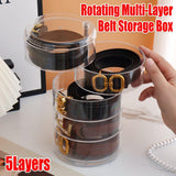 5 Layer Rotating Storage Box Transparent Jewelry Organizer for Home Display