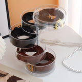 5 Layer Rotating Storage Box Transparent Jewelry Organizer for Home Display - 45-Degree Angle