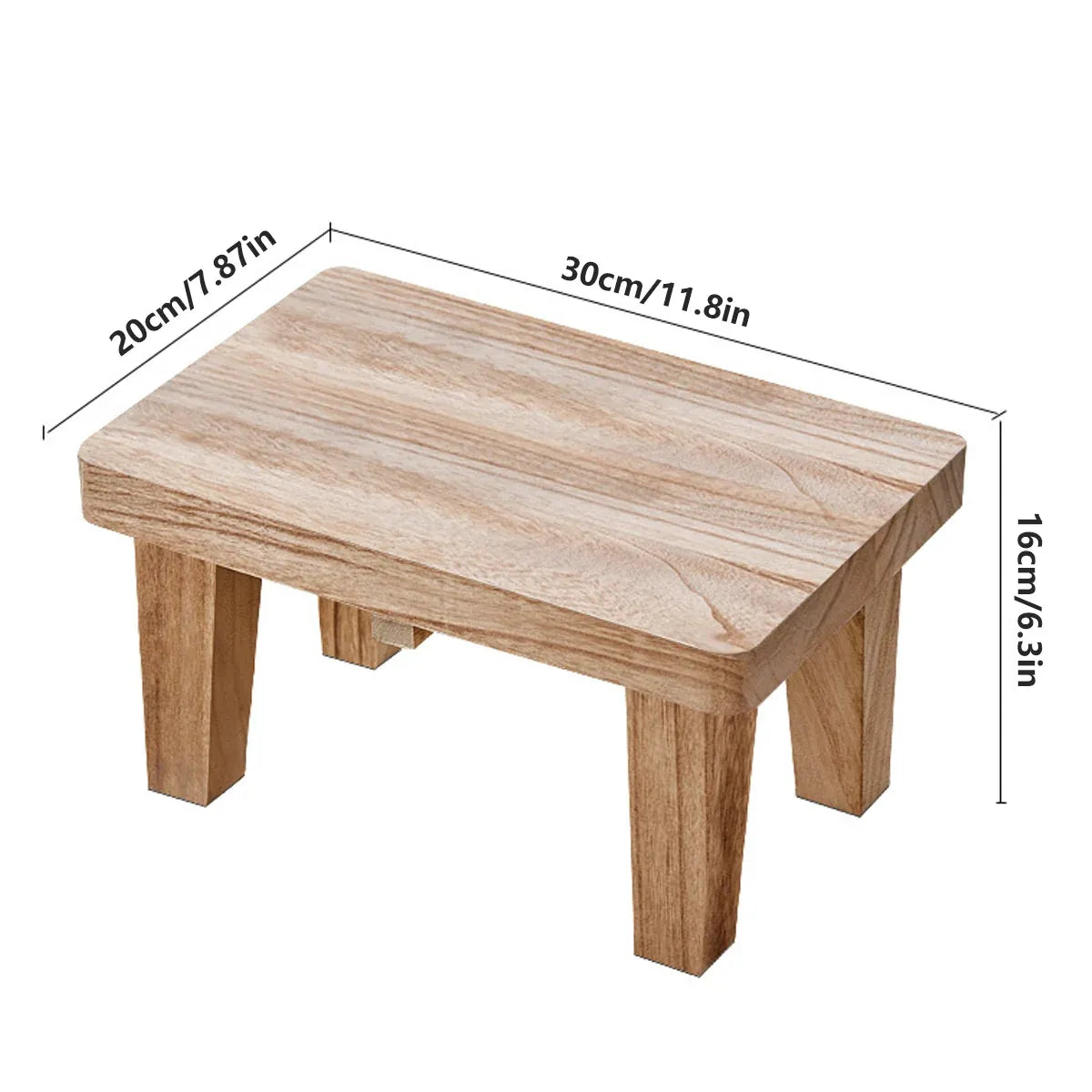 Solid Wood Small Bench Low Stool Shoe Bench Living Room Sturdy
