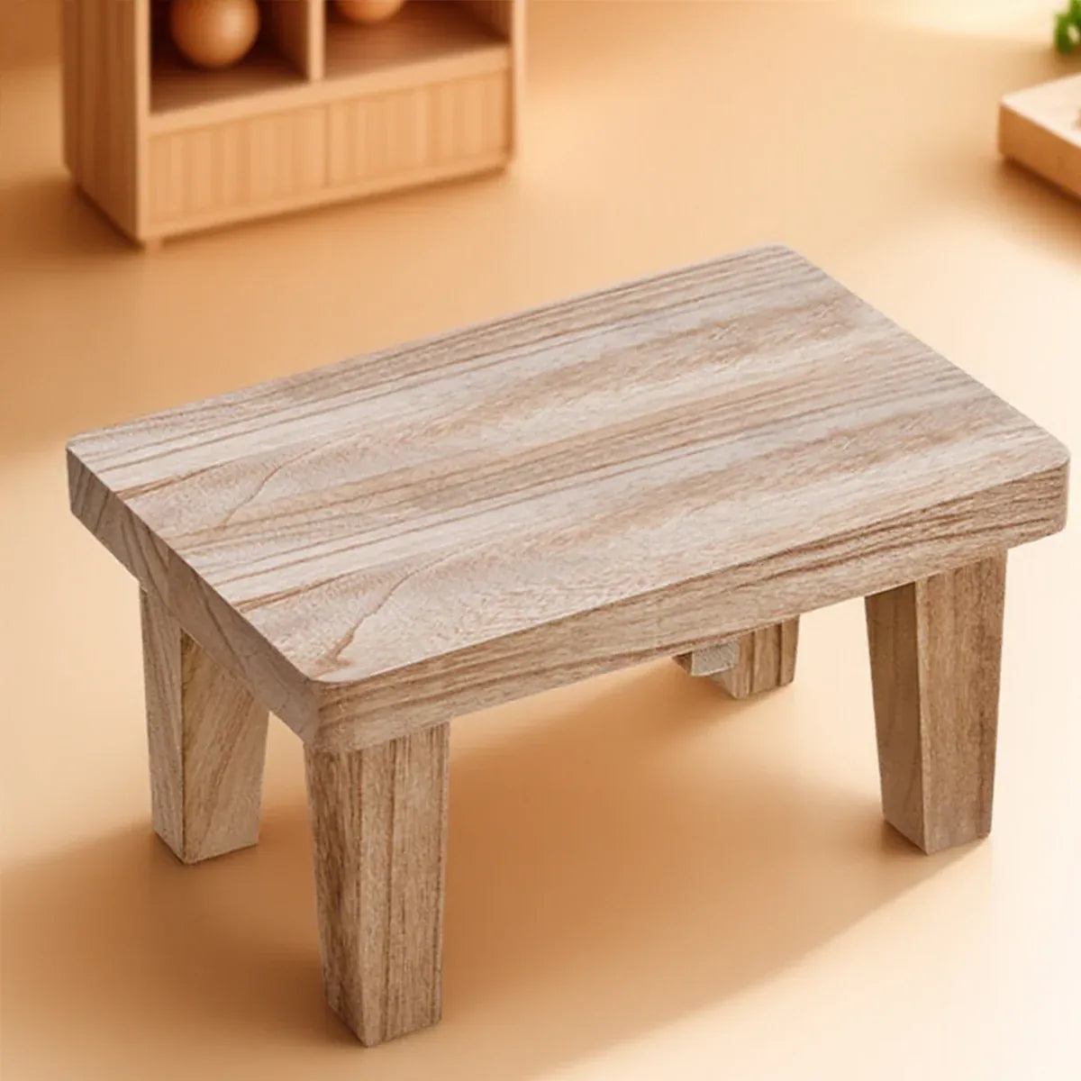 Solid Wood Small Bench Low Stool Shoe Bench Living Room Sturdy