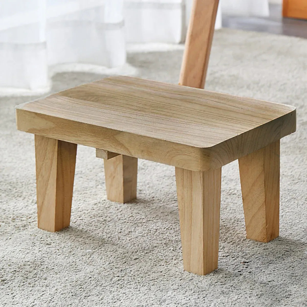 Solid Wood Small Bench Low Stool Shoe Bench Living Room Sturdy