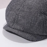 8 Panels Newsboy Flat Cap Peaky Blinders Baker Golf Driving Boy Mens Beret Hat - Dark Grey - Extra Image