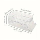 Double Tier Drinks Organiser Drawer Shelf Storage Rack Beverage Dispenser Holder - Side View