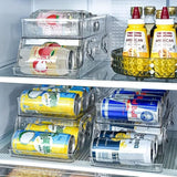 Double Tier Drinks Organiser Drawer Shelf Storage Rack Beverage Dispenser Holder - Close-Up Angle