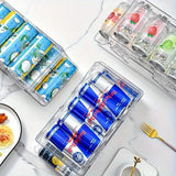 Double Tier Drinks Organiser Drawer Shelf Storage Rack Beverage Dispenser Holder - Extra Image