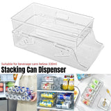 Double Tier Drinks Organiser Drawer Shelf Storage Rack Beverage Dispenser Holder - Extra Image