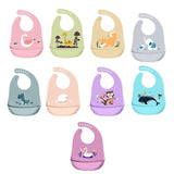 Baby Feeding Bib Apron Smock Silicon Waterproof Easy Clean 0-6 Kid Toddler Pouch - Side View