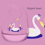 Baby Feeding Bib Apron Smock Silicon Waterproof Easy Clean 0-6 Kid Toddler Pouch - Extra Image