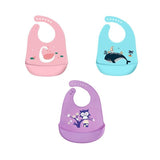 Baby Feeding Bib Apron Smock Silicon Waterproof Easy Clean 0-6 Kid Toddler Pouch - Extra Image