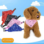 L Adjustable Pet Dog Bandana Collar Triangle Scarf For Puppy Cat Neckerchief - Blue
