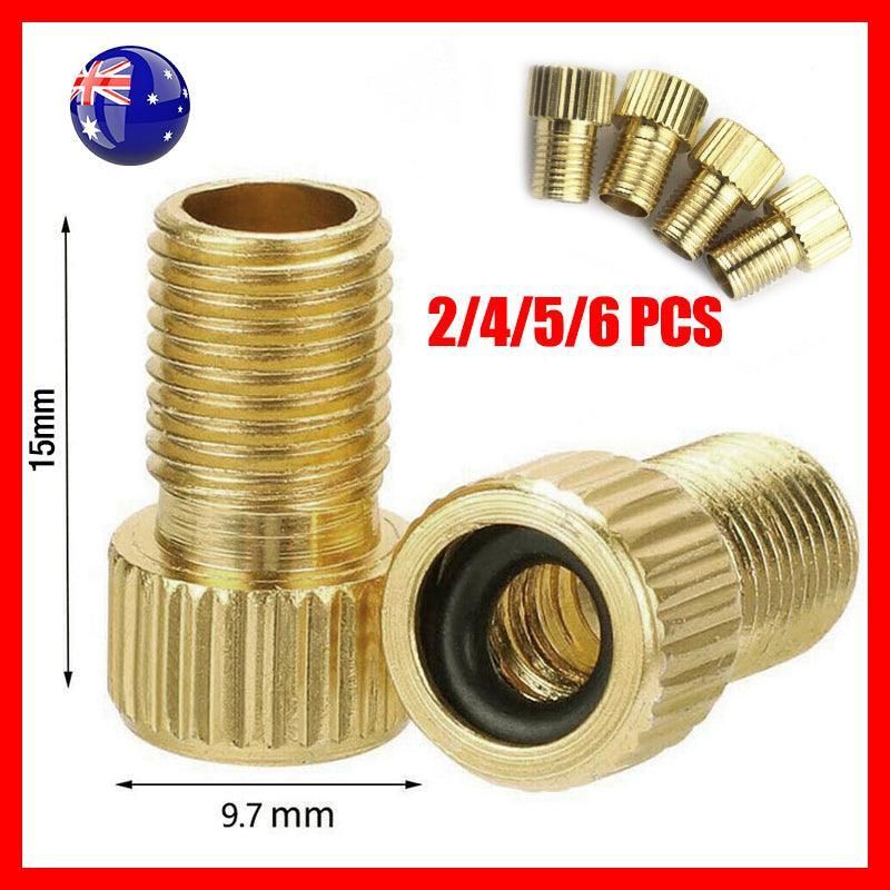 Bicycle Pump Adapters Converter Presta To Schrader Bike Valve Tyre Connector Au - 6PCS