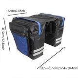 Bicycle Rear Rack Pannier Bags Double Side Water-Resistant Cycling Storage Bag - Side View
