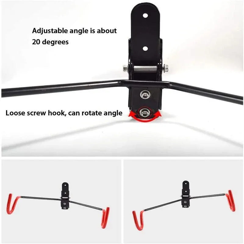 Bike Bicycle Hanger Hook Wall Mounted Garage Storage Rack Mount Steel