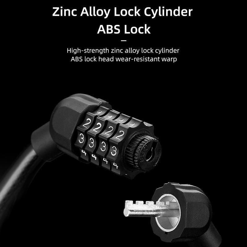 4 Digit Combination Bike Cable Lock Anti Theft for Bicycle Scooter