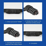 4 Digit Combination Bike Cable Lock Anti Theft for Bicycle Scooter - Extra Image