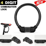 4 Digit Combination Bike Cable Lock Anti Theft for Bicycle Scooter