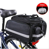 Rear Bike Rack Trunk Bag MTB Bicycle Tail Carrier Pannier with Reflective Strip