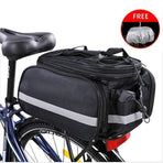 Rear Bike Rack Trunk Bag MTB Bicycle Tail Carrier Pannier with Reflective Strip