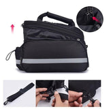 Rear Bike Rack Trunk Bag MTB Bicycle Tail Carrier Pannier with Reflective Strip - Top-Down View
