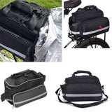 Rear Bike Rack Trunk Bag MTB Bicycle Tail Carrier Pannier with Reflective Strip
