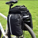 Rear Bike Rack Trunk Bag MTB Bicycle Tail Carrier Pannier with Reflective Strip