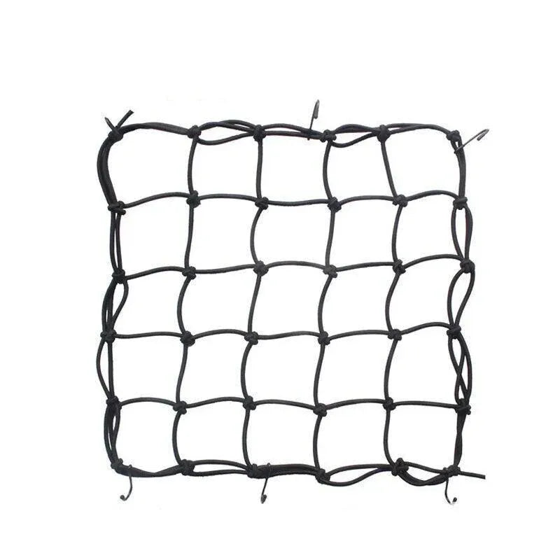 Motorcycle Bungee Cargo Net Helmet Mesh Bike Hold Down Accessories 6 Hooks