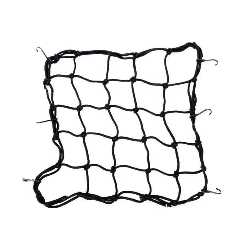 Motorcycle Bungee Cargo Net Helmet Mesh Bike Hold Down Accessories 6 Hooks