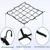 Motorcycle Bungee Cargo Net Helmet Mesh Bike Hold Down Accessories 6 Hooks
