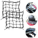 Motorcycle Bungee Cargo Net Helmet Mesh Bike Hold Down Accessories 6 Hooks