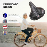 Wide Big Bum Bike Bicycle Gel Cruiser Comfort Saddle Seat Sporty Soft Cushion Au - Rear View