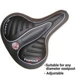 Wide Big Bum Bike Bicycle Gel Cruiser Comfort Saddle Seat Sporty Soft Cushion Au - Close-Up Angle