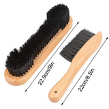 2PCS Brush Rail Brush Set Billiard Table Cleaning Kit Pool Table Corner Brush - Side View