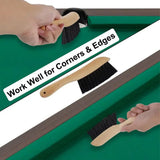 2PCS Brush Rail Brush Set Billiard Table Cleaning Kit Pool Table Corner Brush - Rear View