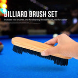 2PCS Brush Rail Brush Set Billiard Table Cleaning Kit Pool Table Corner Brush - 45-Degree Angle