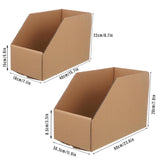 10pcs Slanted Display Boxes for Sorting Organising Storage Containers Organizer - 40cm x 18cm x 22cm - Side View