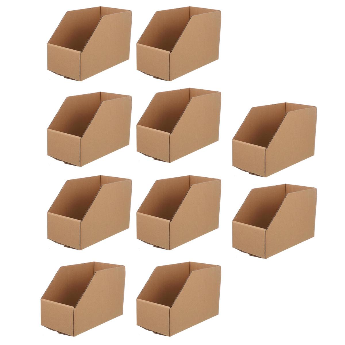 10pcs Slanted Display Boxes for Sorting Organising Storage Containers Organizer - 60cm x 30cm x 20cm
