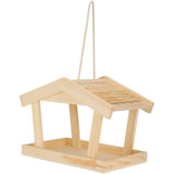 Bird Feeder Wooden For Outside Hanging Birds House Outdoor Wild Garden Decors - Front View