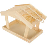 Bird Feeder Wooden For Outside Hanging Birds House Outdoor Wild Garden Decors - Extra Image