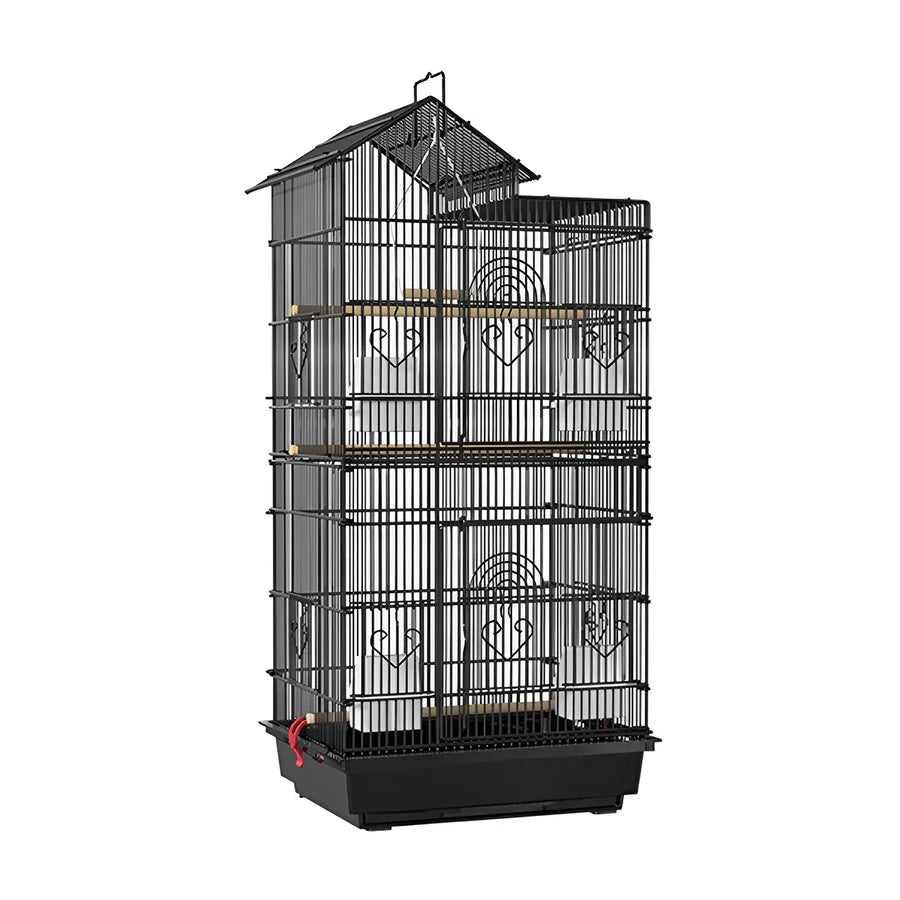 Parrot Cage Large Size Bird Cage Luxury Villa Style Metal Aviary for Pet Indoor