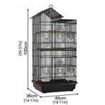 Parrot Cage Large Size Bird Cage Luxury Villa Style Metal Aviary for Pet Indoor