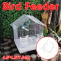 Bird Cage Feeder Hanging Clear Plastic Anti Spill with Hook