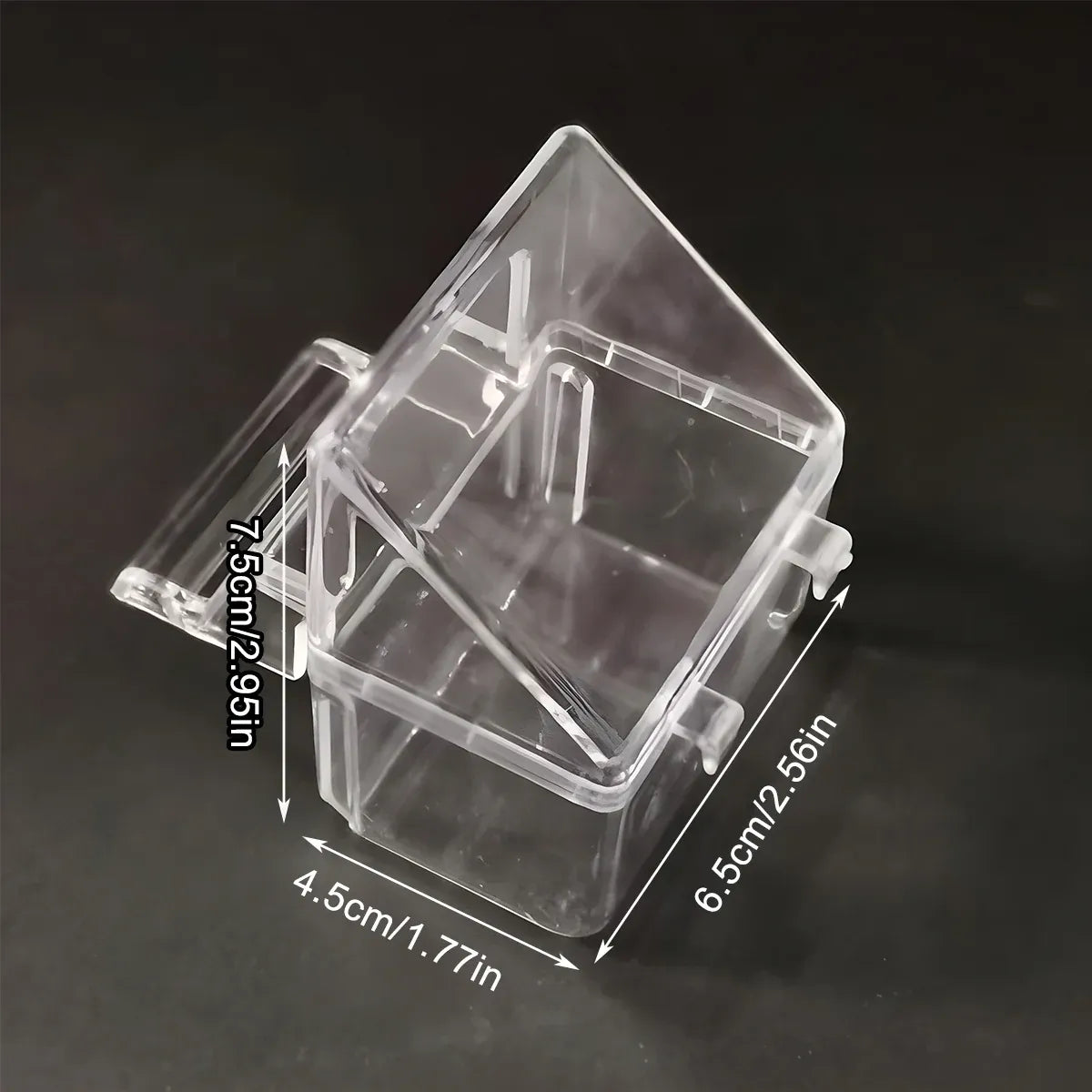 Bird Cage Feeder Hanging Clear Plastic Anti Spill with Hook