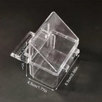 Bird Cage Feeder Hanging Clear Plastic Anti Spill with Hook