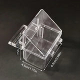 Bird Cage Feeder Hanging Clear Plastic Anti Spill with Hook - Side View