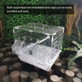 Bird Cage Feeder Hanging Clear Plastic Anti Spill with Hook - Top-Down View
