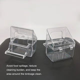 Bird Cage Feeder Hanging Clear Plastic Anti Spill with Hook - 45-Degree Angle