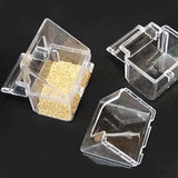 Bird Cage Feeder Hanging Clear Plastic Anti Spill with Hook - Rear View
