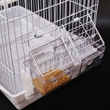 Bird Cage Feeder Hanging Clear Plastic Anti Spill with Hook - Extra Image