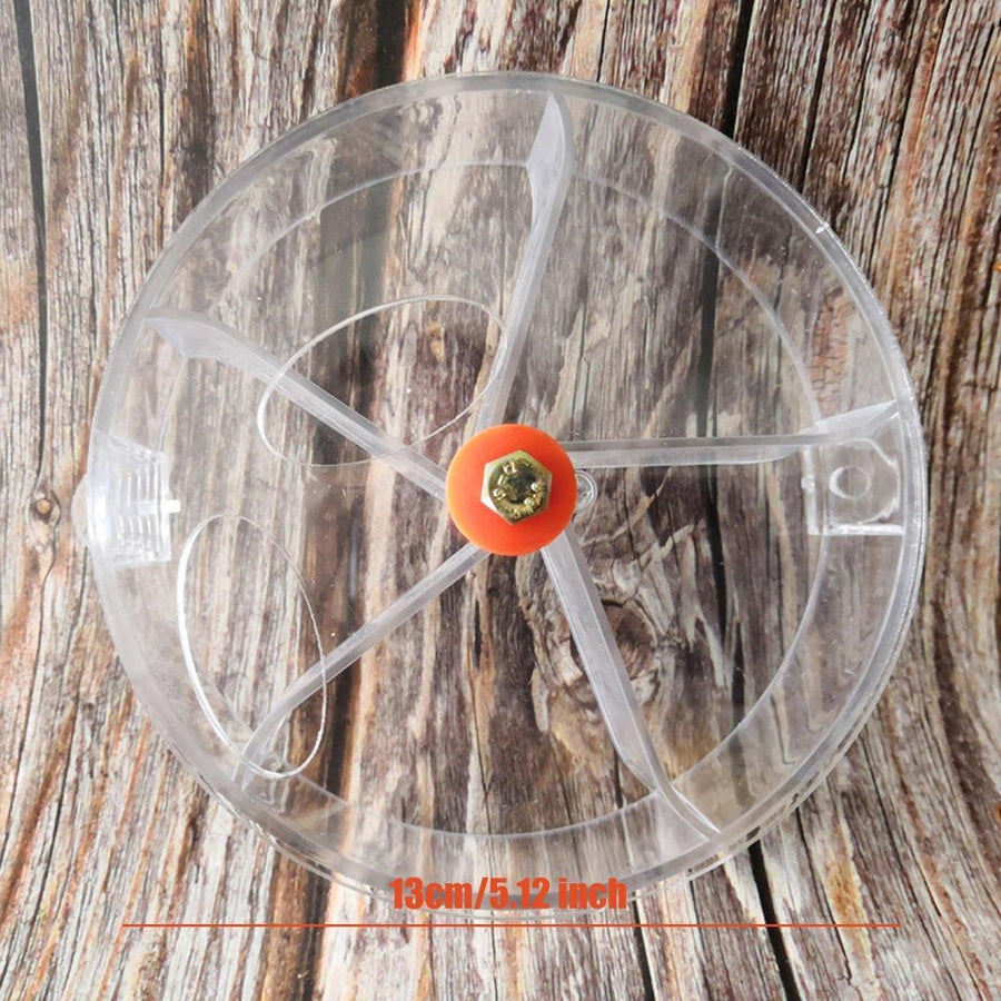Parrot Foraging Toy Bird Chew Wheel Food Dispenser Divider Box Cage Accessory - Purple